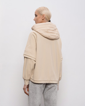 MooRER Beige ERSILIA jacket with removable sleeves ERSILIAJS3