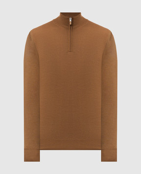 Canali Brown wool jumper MK01149C0015