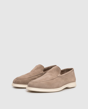 Pini Parma Brown suede loafers SHOXMOCTAU