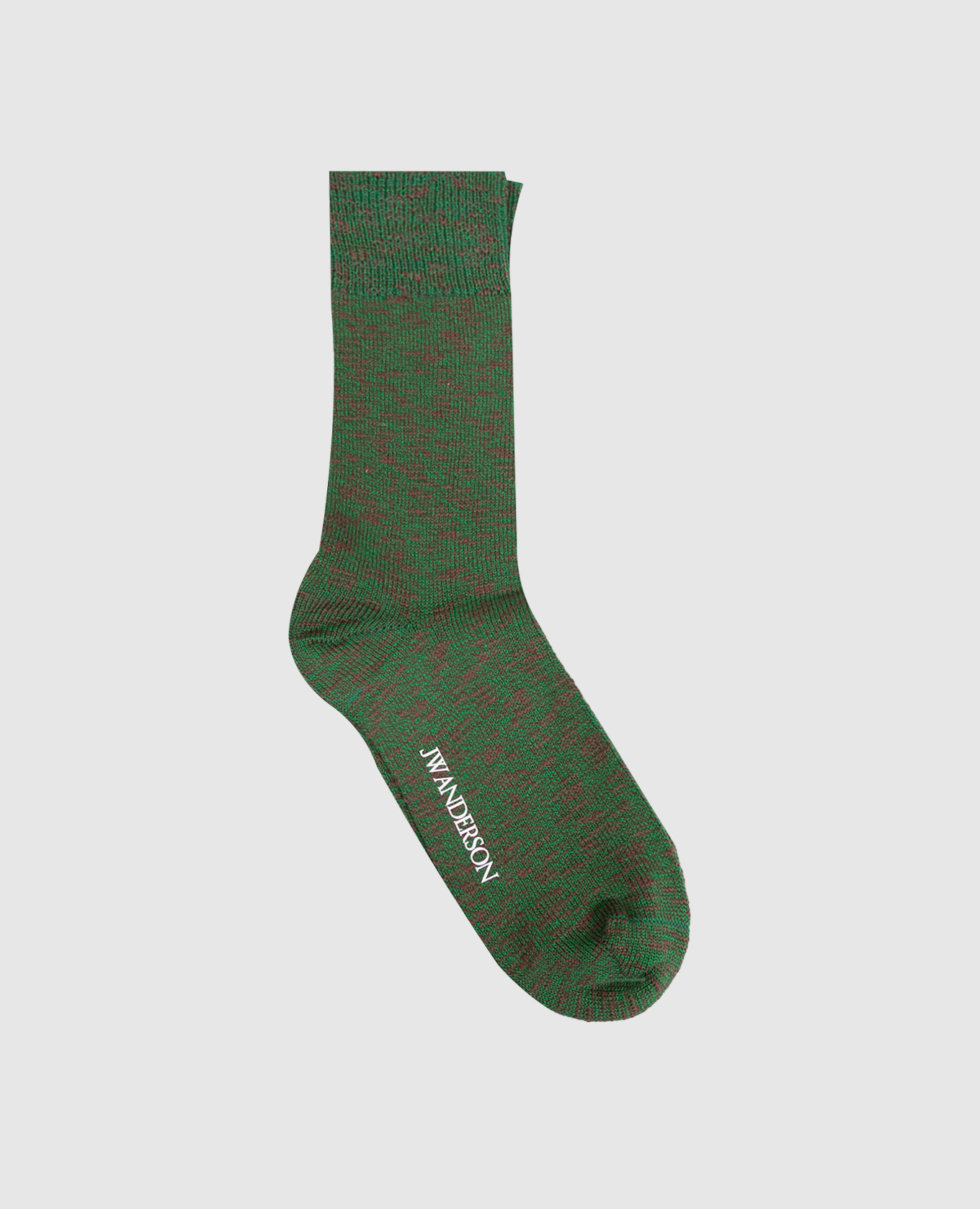 Green socks with logo print