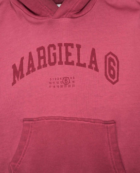 Maison Margiela MM6 Children's pink hoodie with logo print M61135MM08P