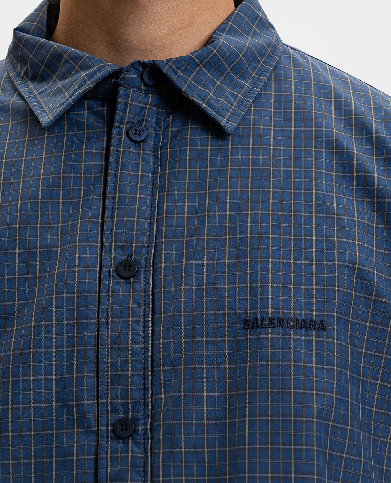 

Blue checked jacket Balenciaga