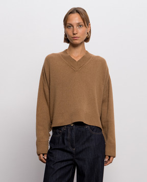 Twinset Brown wool and cashmere pullover 262TT3211