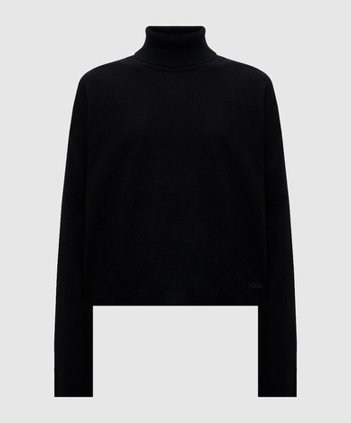 Pull noir en laine