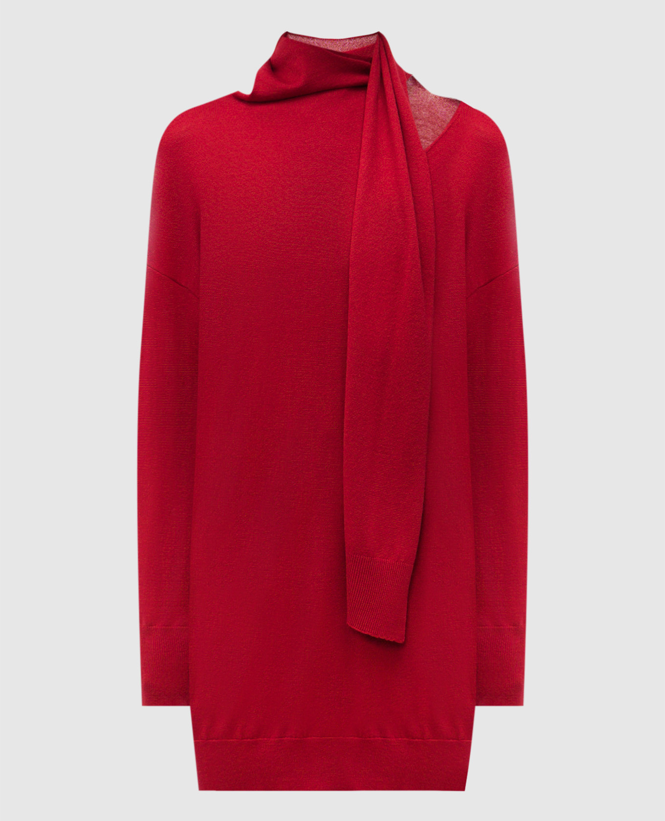 

Red wool dress with logo Twinset