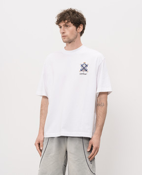 Off-White Jewel Arrow white T-shirt with crystals 44MAA120S26J003