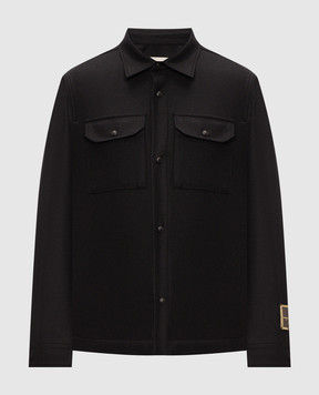 Cashmere&Whiskey Black wool and cashmere shirt 07687R0775