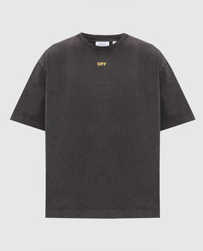 Off-White Gray T-shirt with Fallen Caravaggio print 44MAA120S26J00B