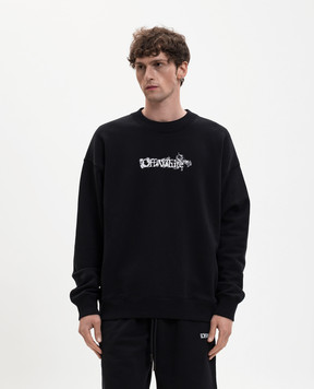 Off-White Black sweatshirt with print 44MBA054S26F002