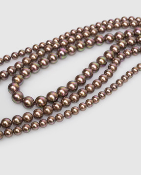 Madreperla Brown layered necklace 211778
