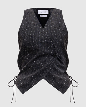 Alexander McQueen Gray wool vest 871461QJAGG