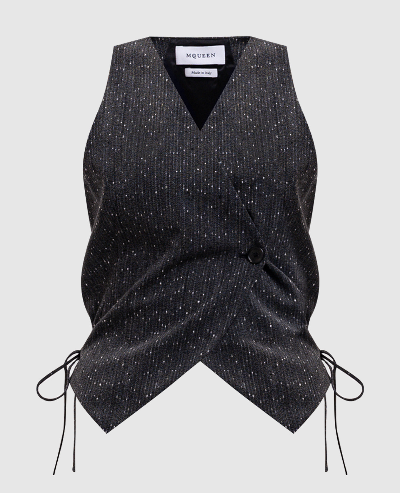 Gray wool vest