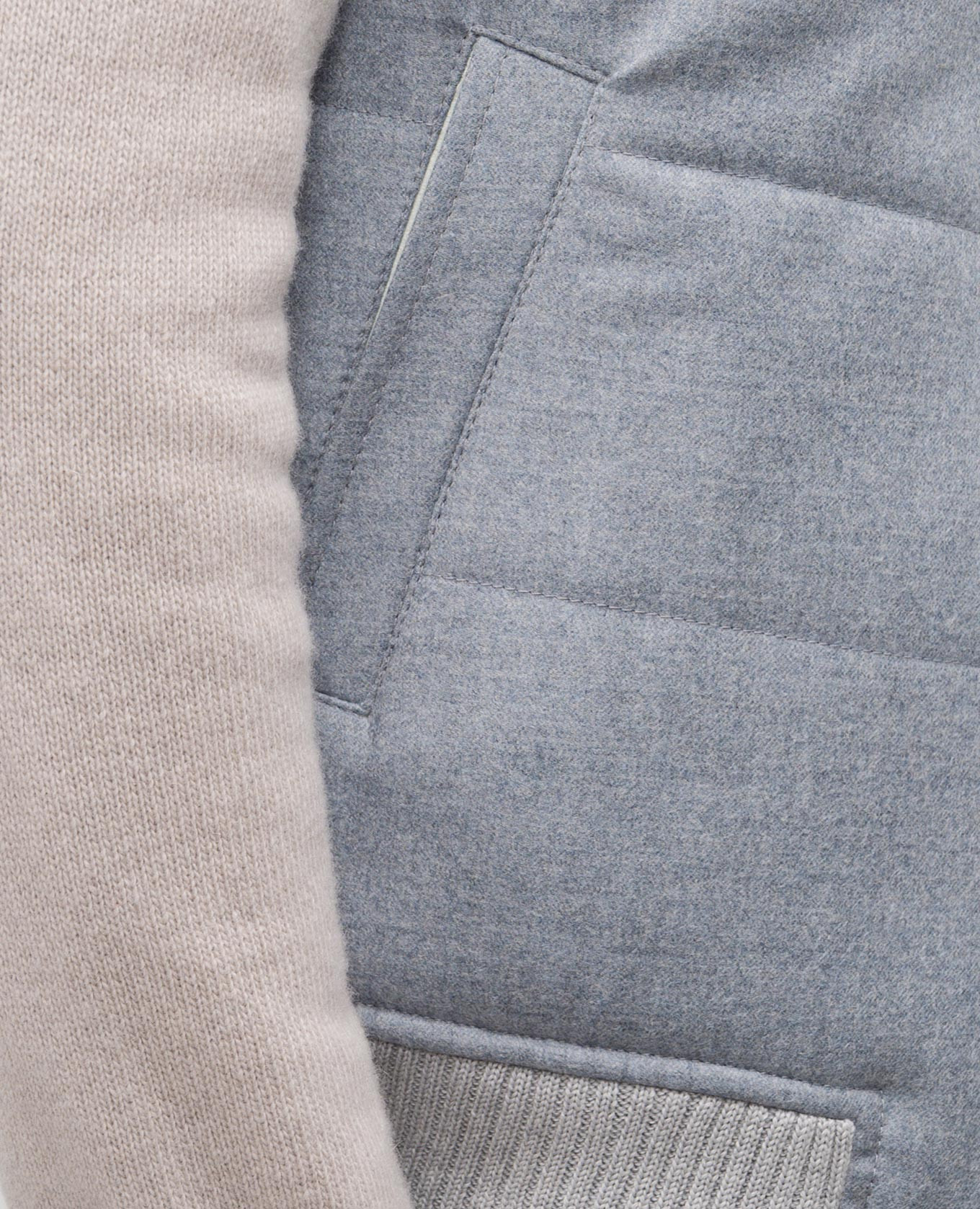 Blue wool and cashmere vest Pini Parma 5