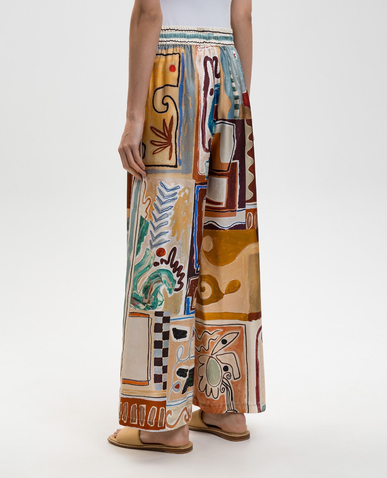 

Michelle silk palazzo Alemais, White