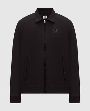 C.P. Company Black sports jacket with logo embroidery MSS027A005086W