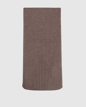 Cashmere&Whiskey Brown wool scarf 140
