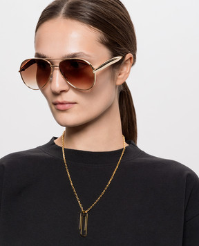 Off-White Gold Paperclip Chain OWOB145S26MET001