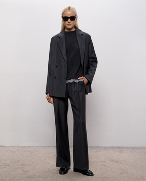 Loulou de Saison SBIRU gray wool pants SBIRULDS