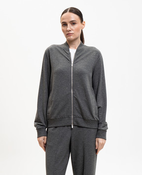 Peserico Gray sports jacket with lurex A12576J002355
