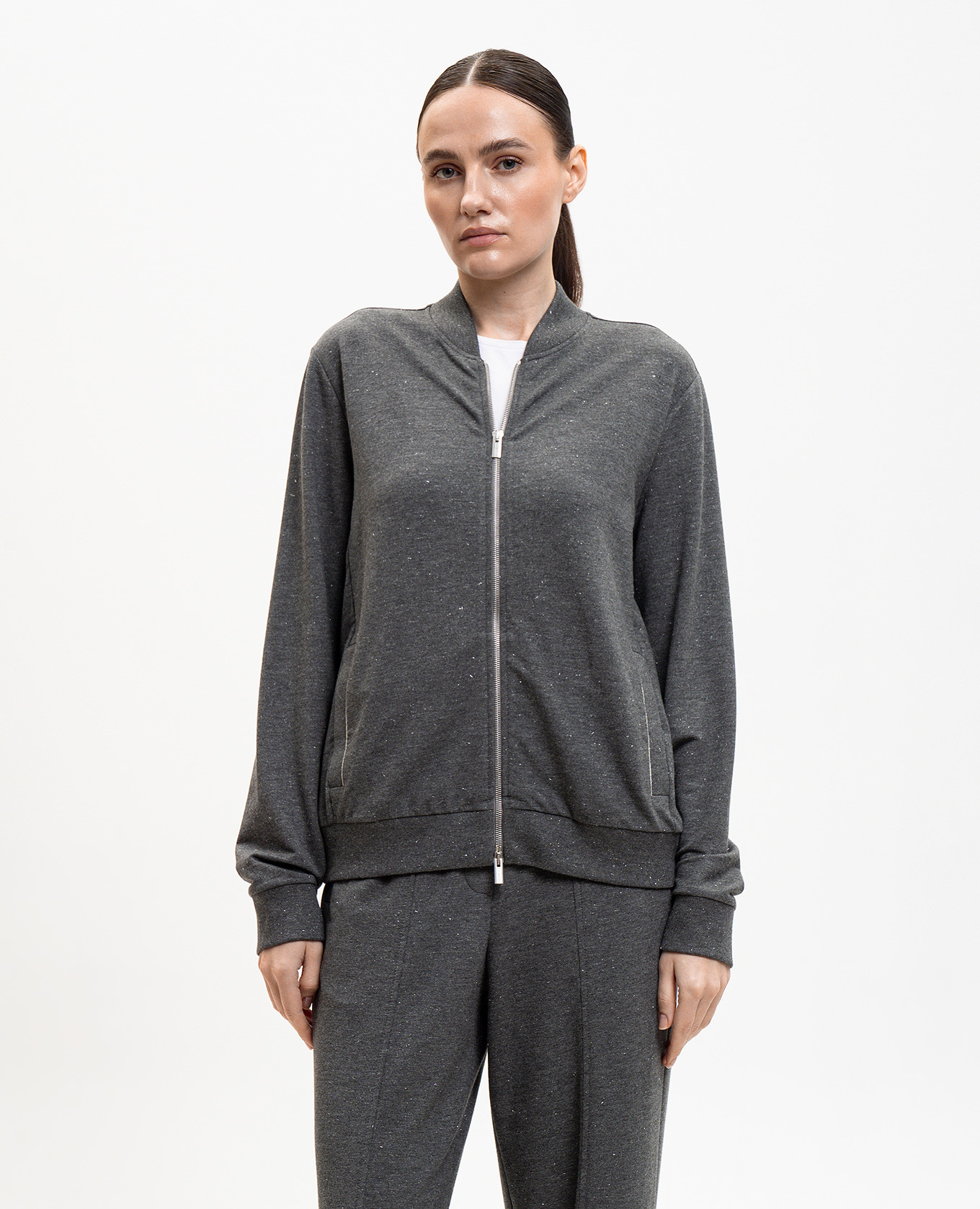 

Gray sports jacket with lurex Peserico, Grey