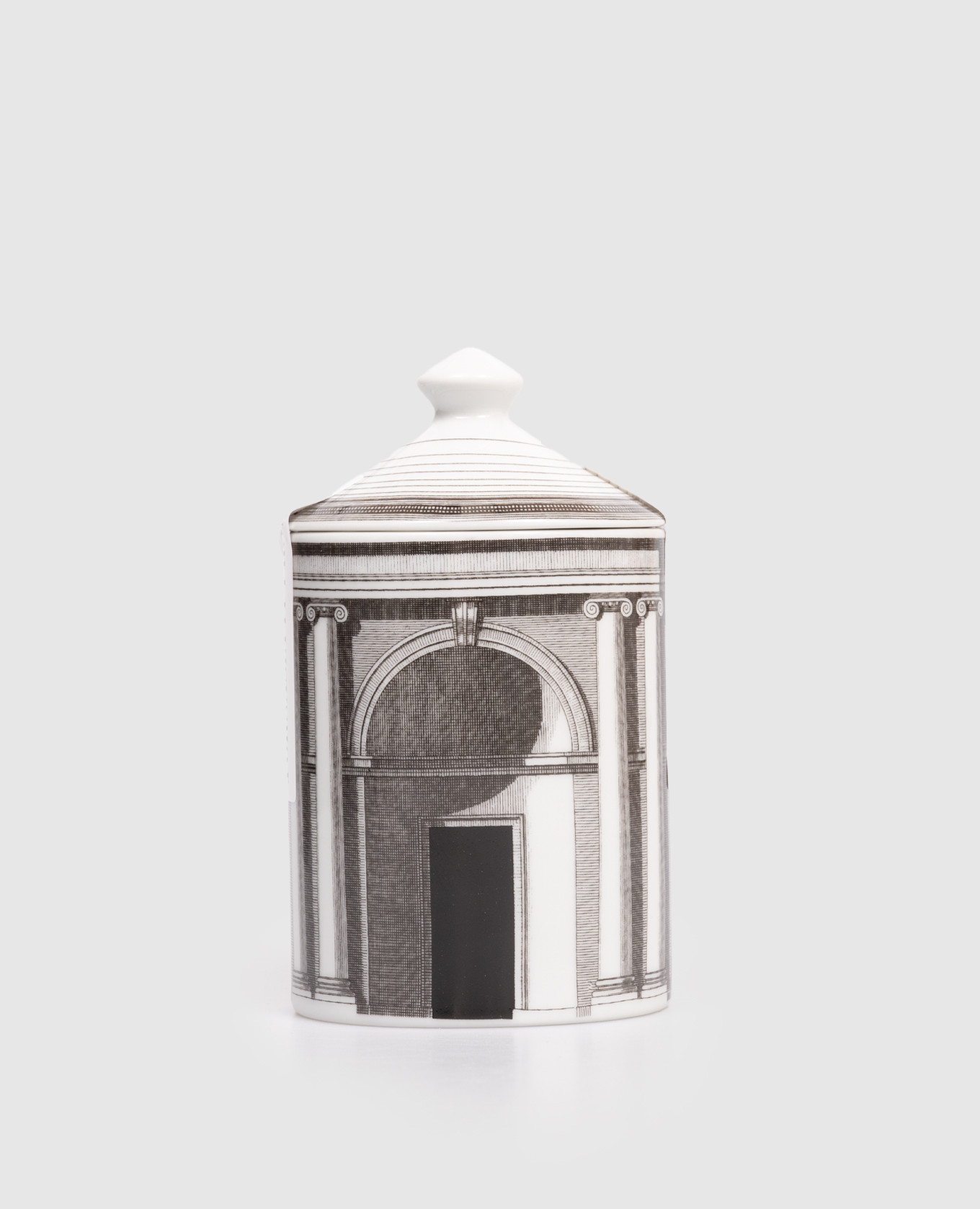 

Scented candle - Architettura Décor - Immaginazione in a porcelain candlestick Fornasetti, Grey