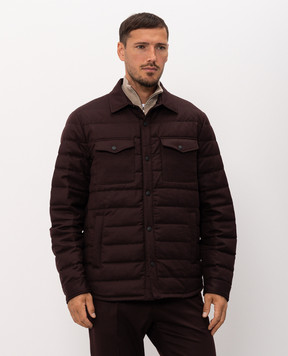 Peserico Burgundy wool down jacket R5226002710