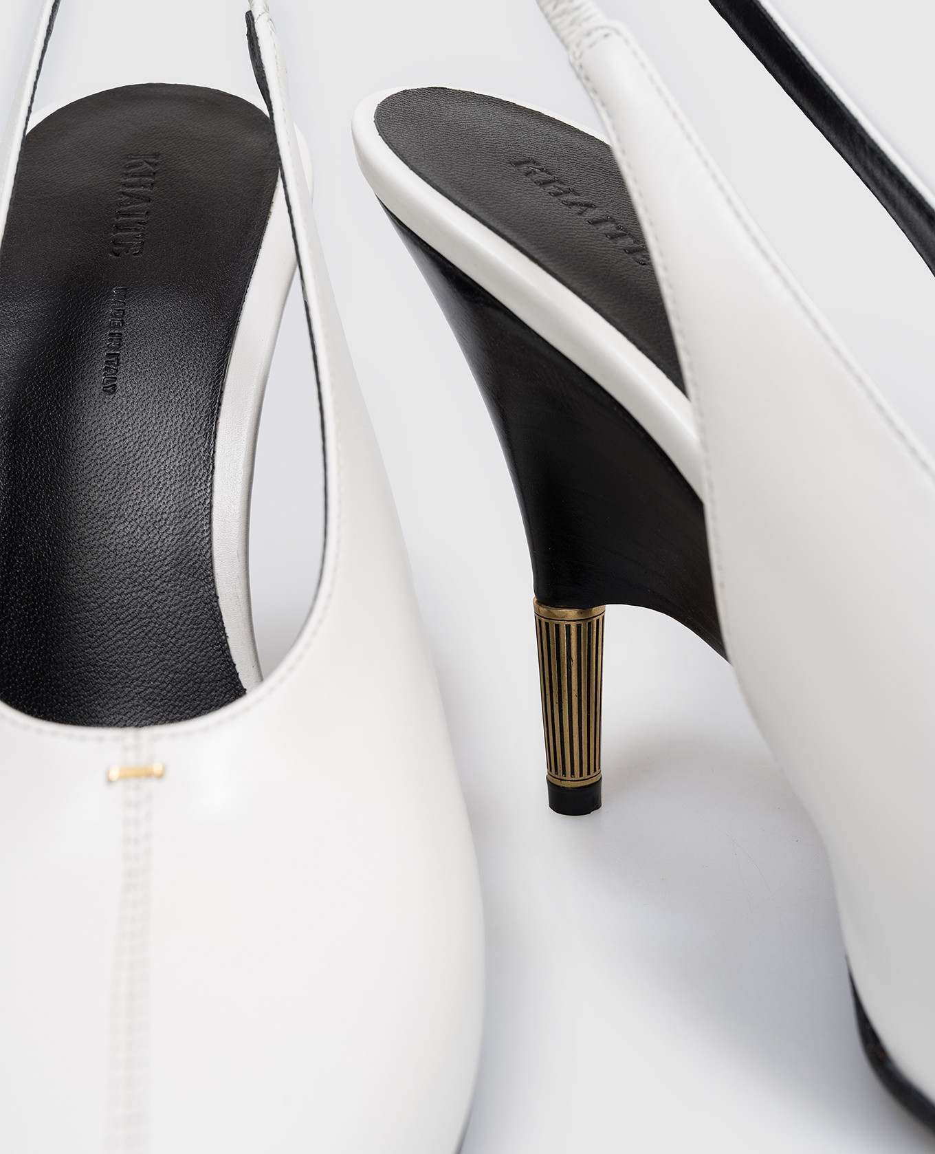 

Bella white leather slingbacks Khaite