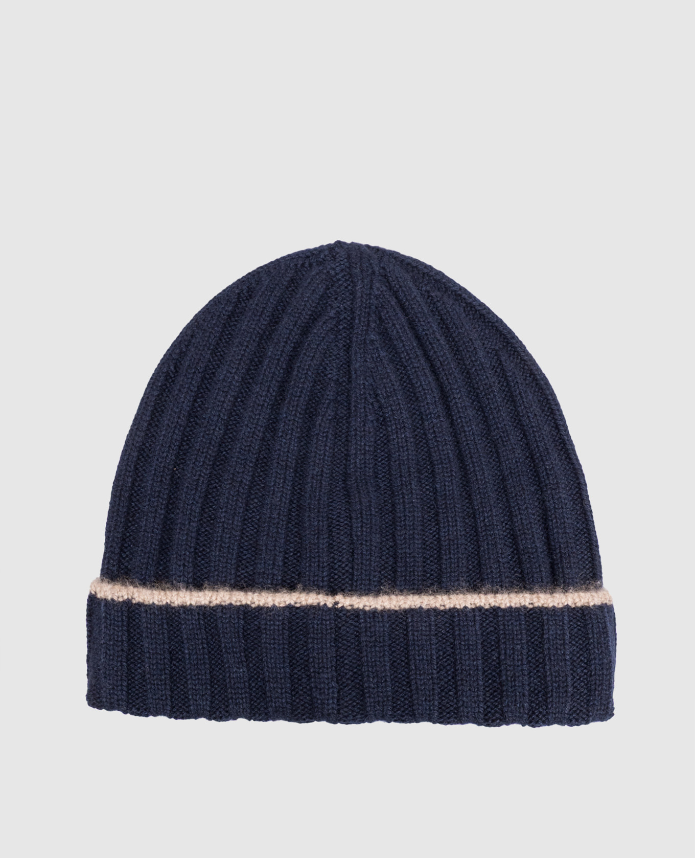 

Blue cashmere hat with fringe Brunello Cucinelli