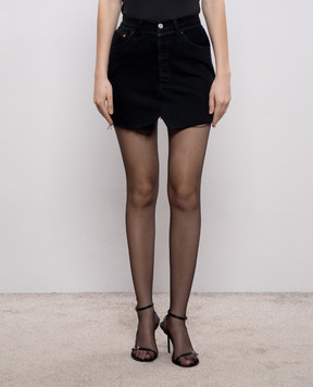 Vetements Black denim mini skirt WE76DK349B5