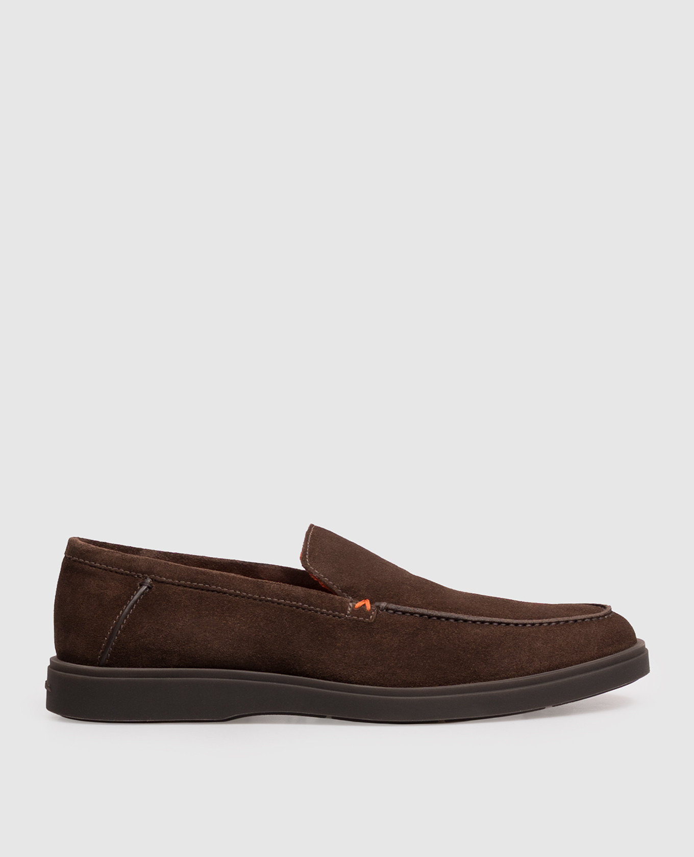 Brown suede loafers