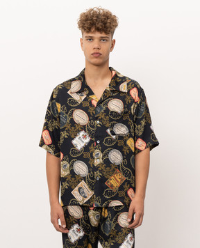 Rhude Black BANDANA shirt RHPF26SS02202