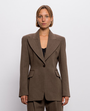 Ermanno Scervino Brown jacket with wool D496I312YAX