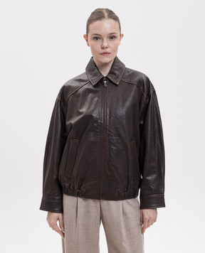 Max Mara Weekend Brown leather jacket COSE WKDCOSE