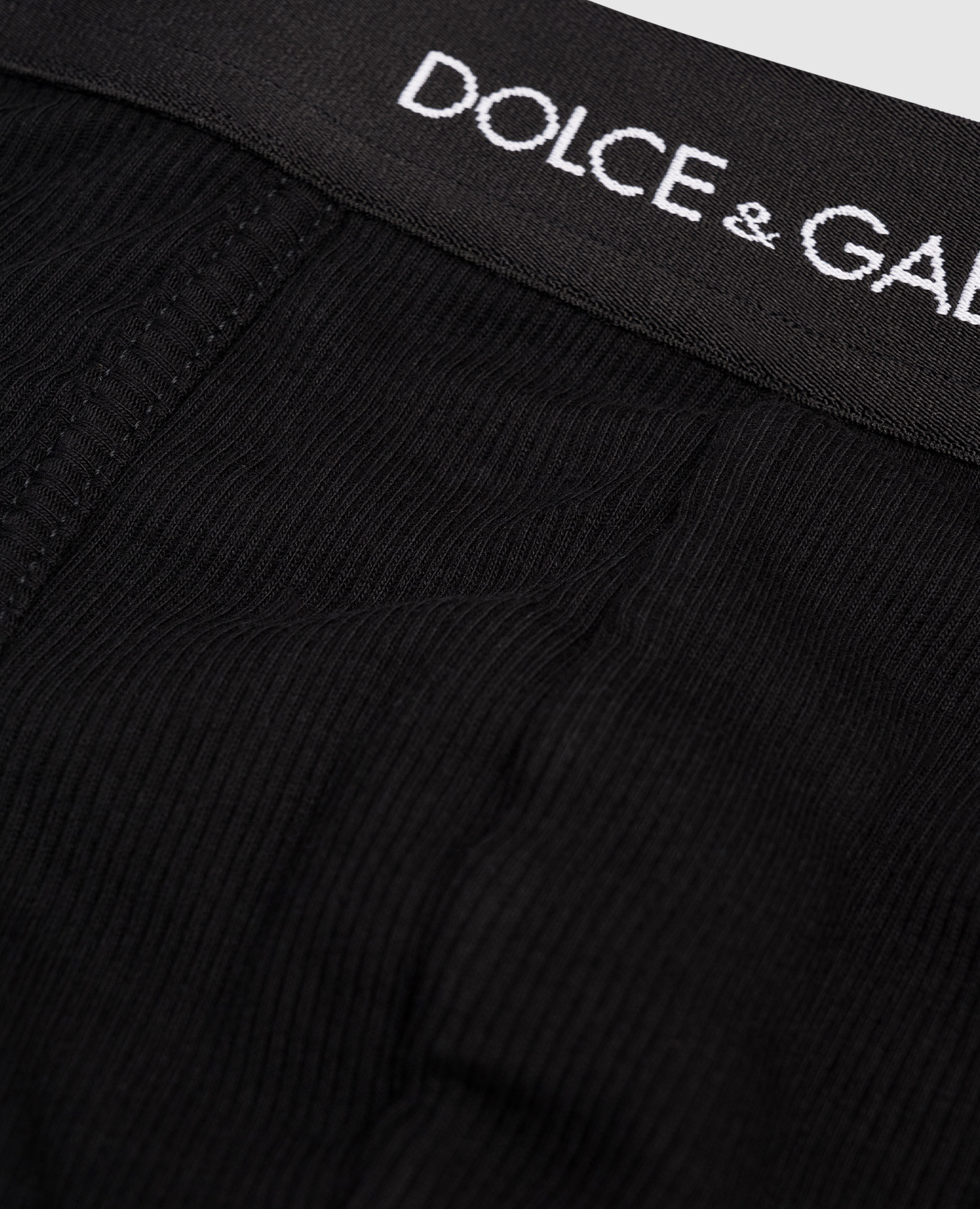

Black ribbed boxer briefs with logo Dolce&Gabbana