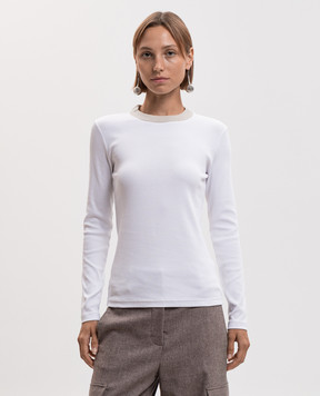 Peserico White ribbed long sleeve S06970J0B5669