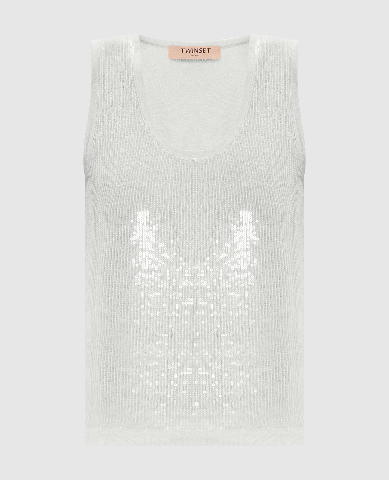 

Green top with sequins Twinset