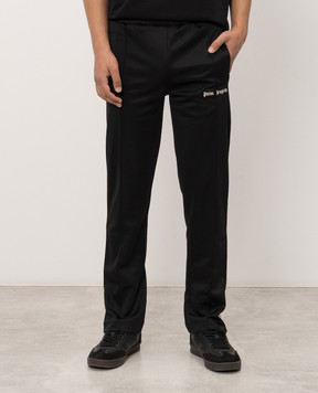 Palm Angels Black sweatpants with logo embroidery PAMCJ002FB001