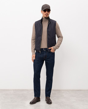 MooRER FIORESI blue reversible vest FIORESIWK