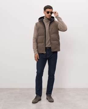 Stefano Ricci Reversible down vest with wool MZJ6300070W0007V