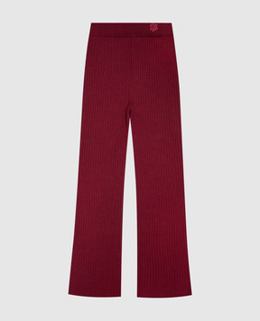 Dolce&Gabbana Children's burgundy wool leggings L5KWNKJDVIX812+