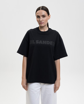 Jil Sander Black t-shirt with logo print J03GC0137J20243