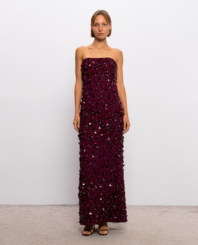 Simkhai Serafina burgundy sequin dress 4261249M