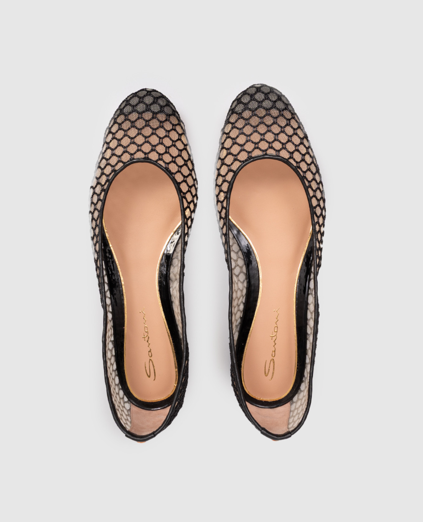 Black ballet flats Santoni 4