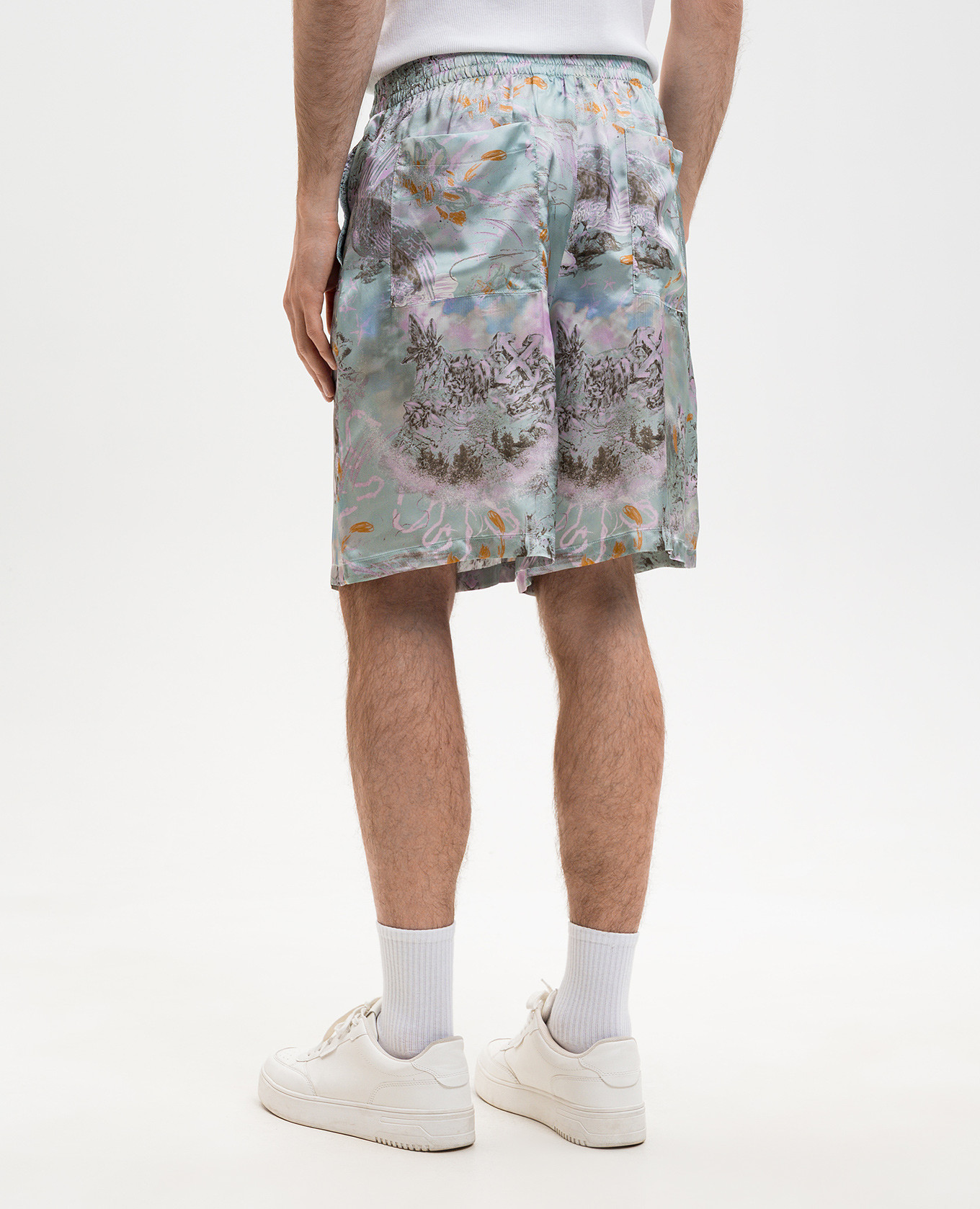 

Blue printed shorts Off-White, Light blue