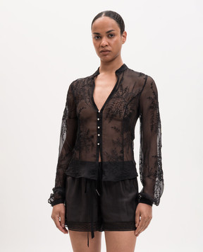 Ann Demeulemeester Rhea black blouse with silk B0014006FA735