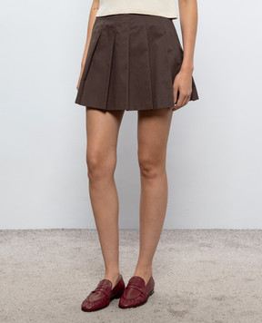 Sporty & Rich Brown pleated skirt Anais SK03283000BR03