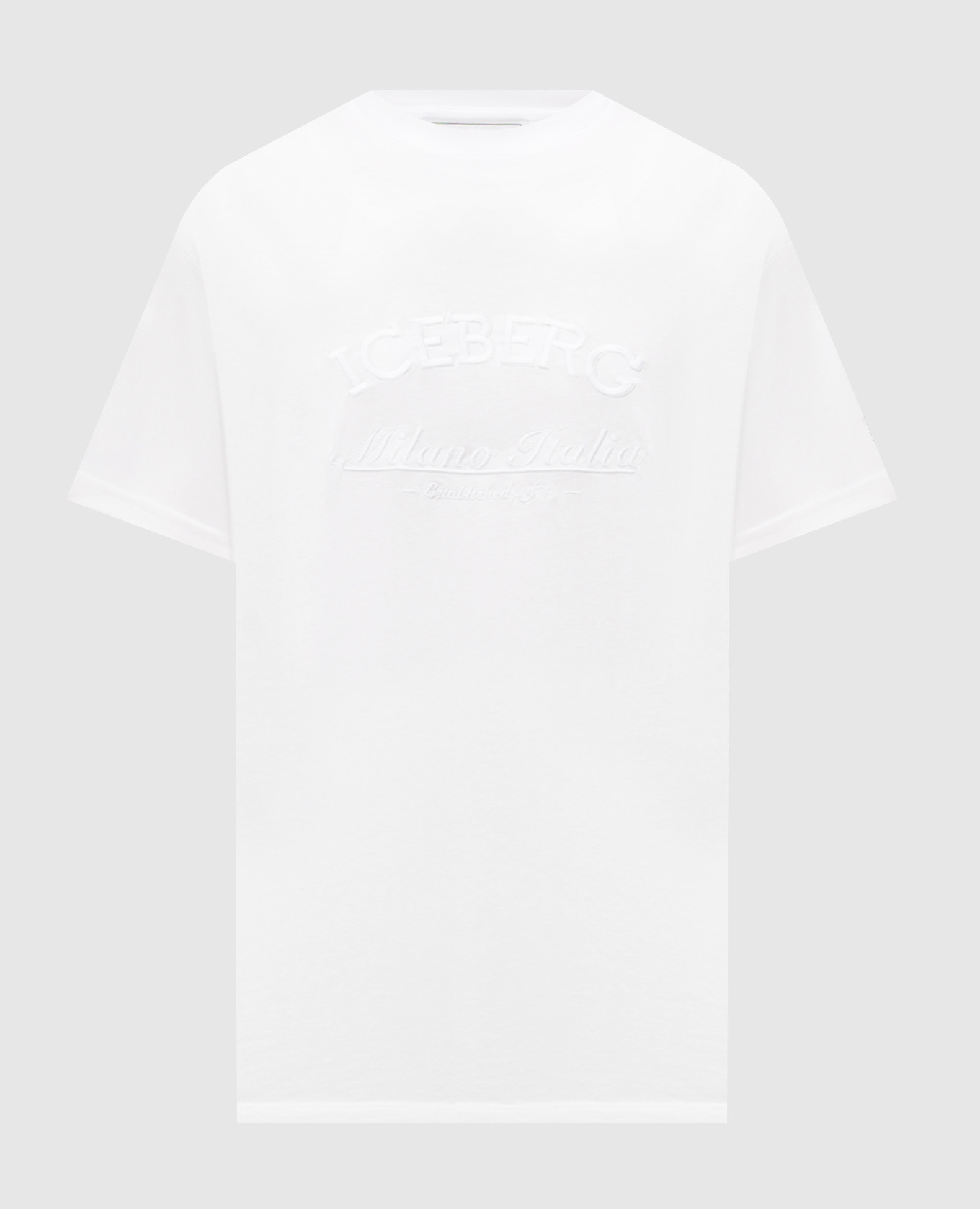 White T-shirt with logo embroidery