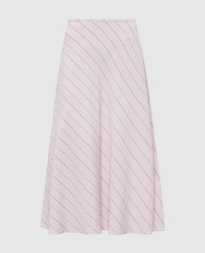 PROENZA SCHOULER Gina pink striped skirt WL2615227BY367