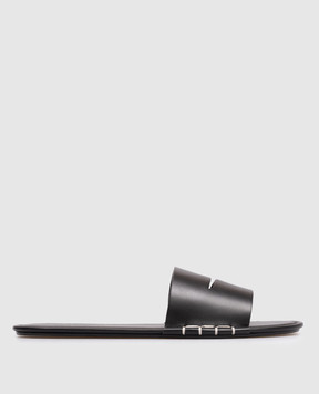 JW Anderson Black leather flip-flops FL0010LA0268