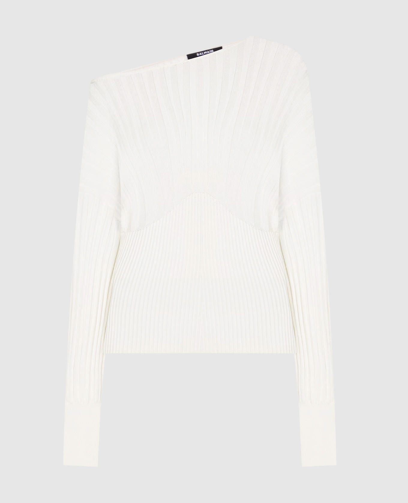 White ribbed jumper